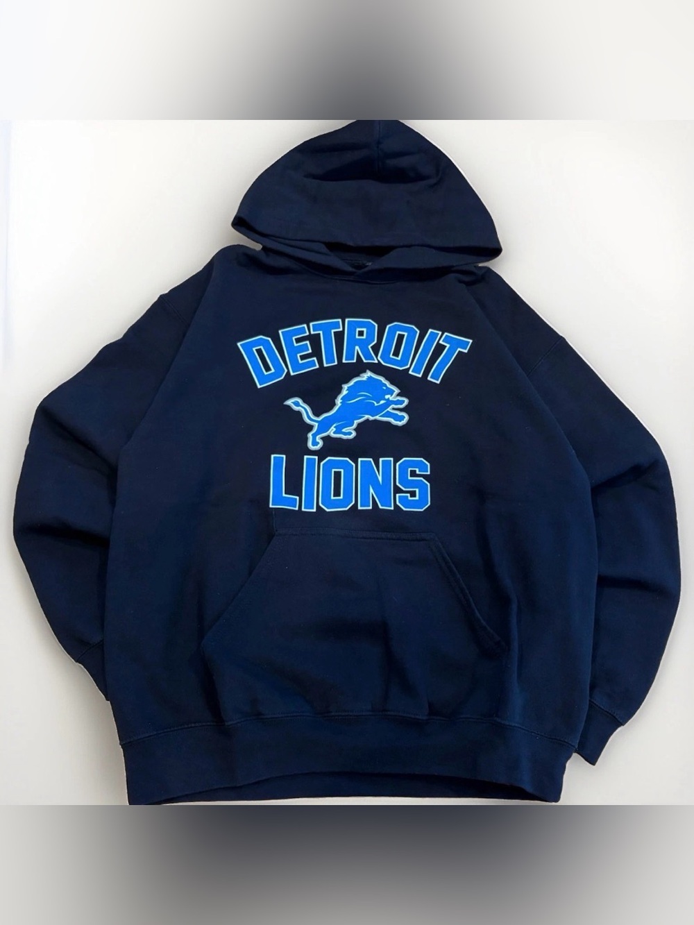 Detroit Lions Hoodie Size Large Black Sweatshirt Football NFL Fall Comfy